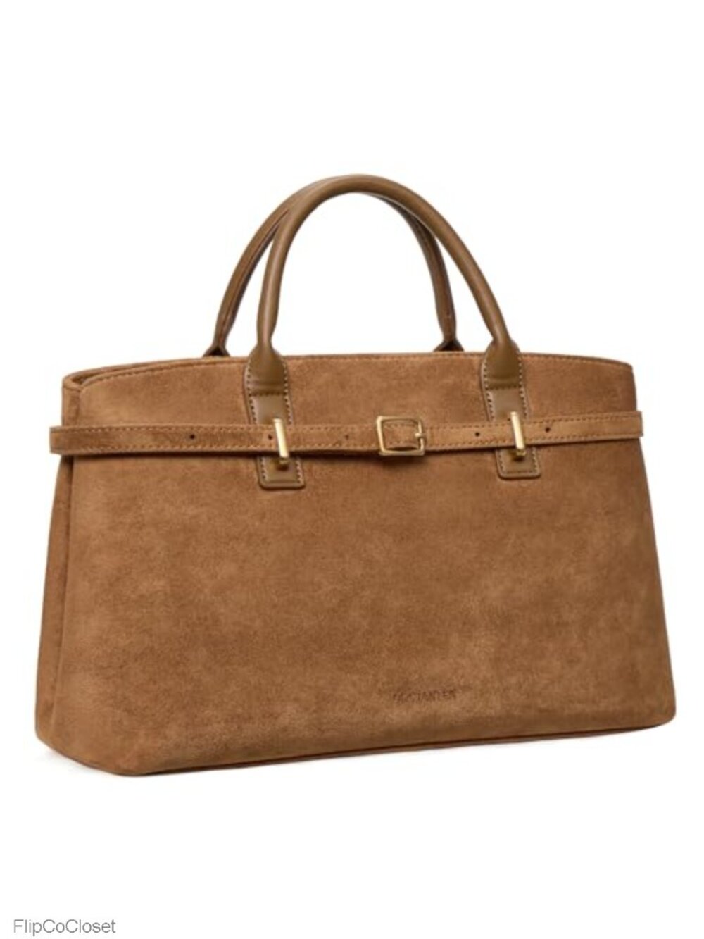 Structured Satchel Bag Vegan Leather Medium Work Tote